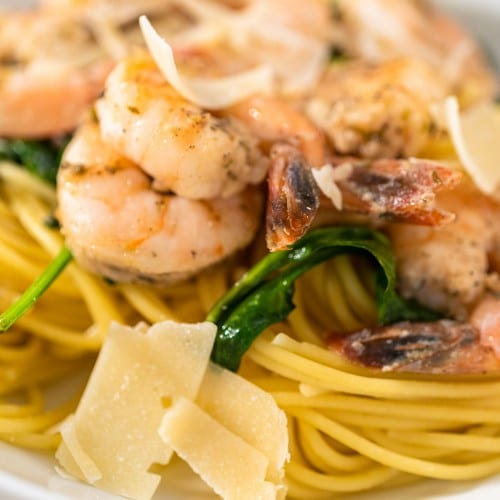 Shrimp Spinach Pasta.