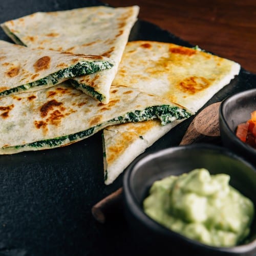 Spinach Quesadilla.